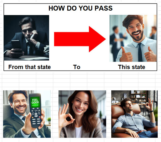 Push the button to feel good